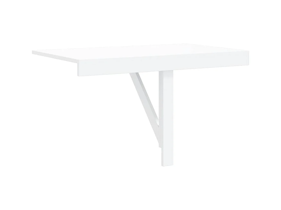 Wandtafel inklapbaar 100x60x56 cm bewerkt hout hoogglans wit