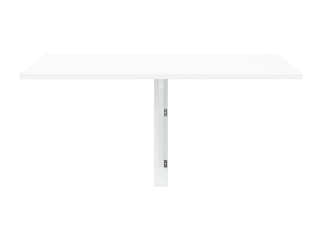 Table murale pliable Blanc brillant 100x60x56cm Bois ingénierie