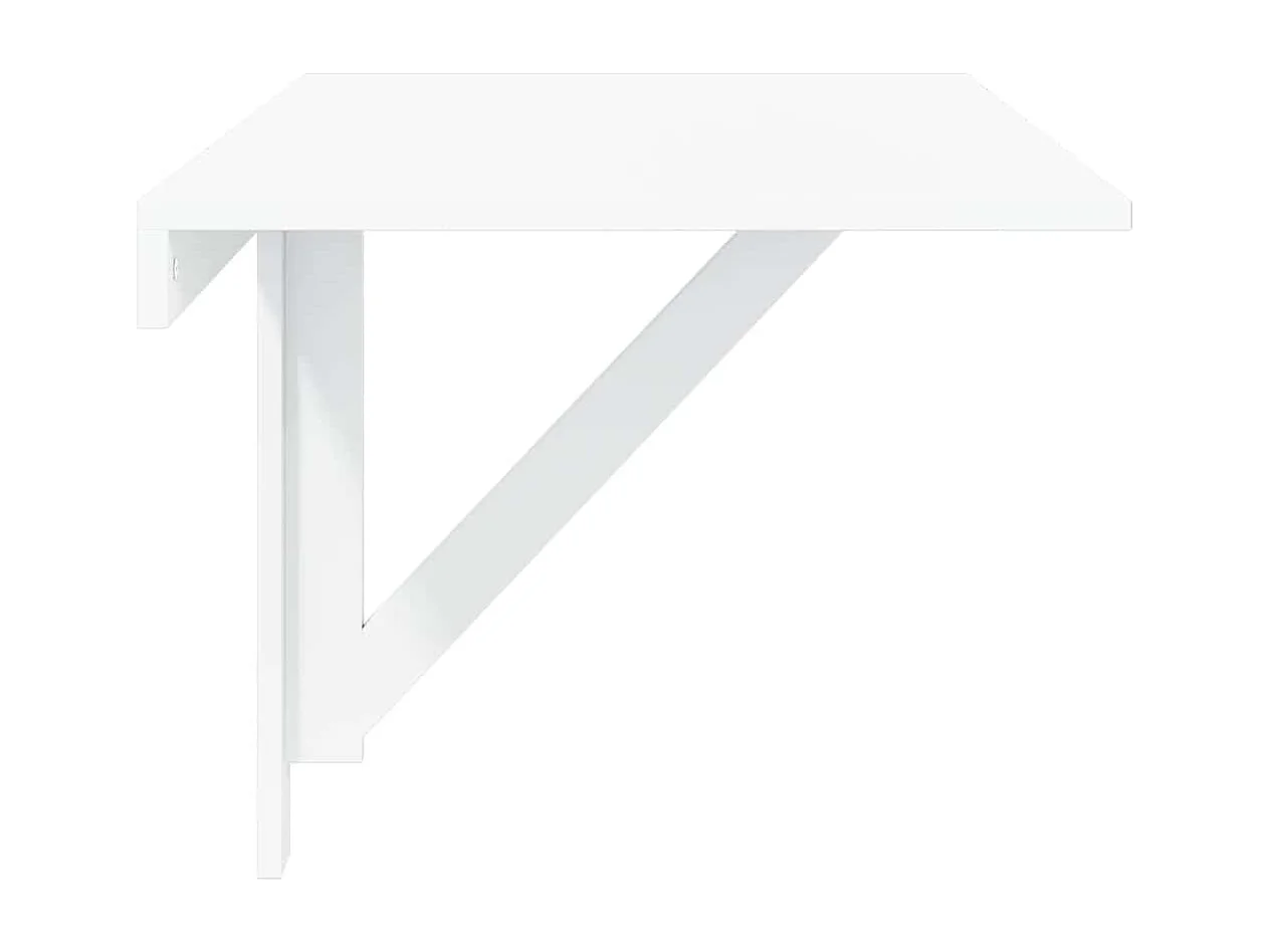 Table murale pliable Blanc brillant 100x60x56cm Bois ingénierie