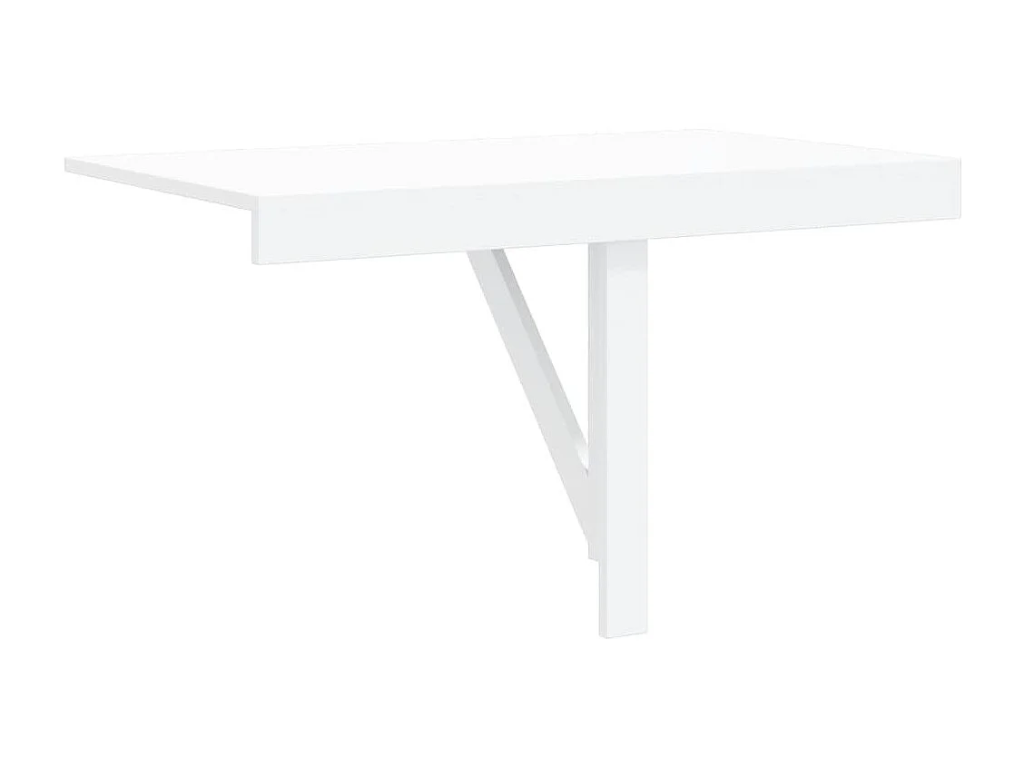 Table murale pliable Blanc brillant 100x60x56cm Bois ingénierie