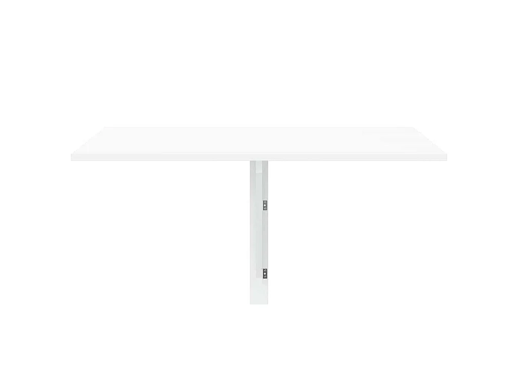 Table murale pliable Blanc brillant 100x60x56cm Bois ingénierie