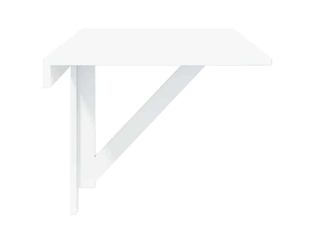 Table murale pliable Blanc brillant 100x60x56cm Bois ingénierie