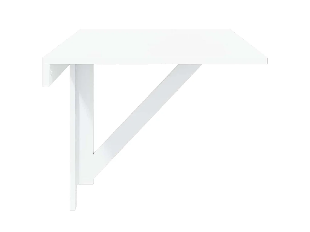 Wandtafel inklapbaar 100x60x56 cm bewerkt hout hoogglans wit