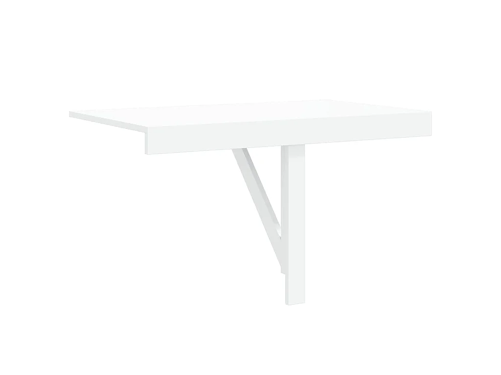 Wandtafel inklapbaar 100x60x56 cm bewerkt hout hoogglans wit