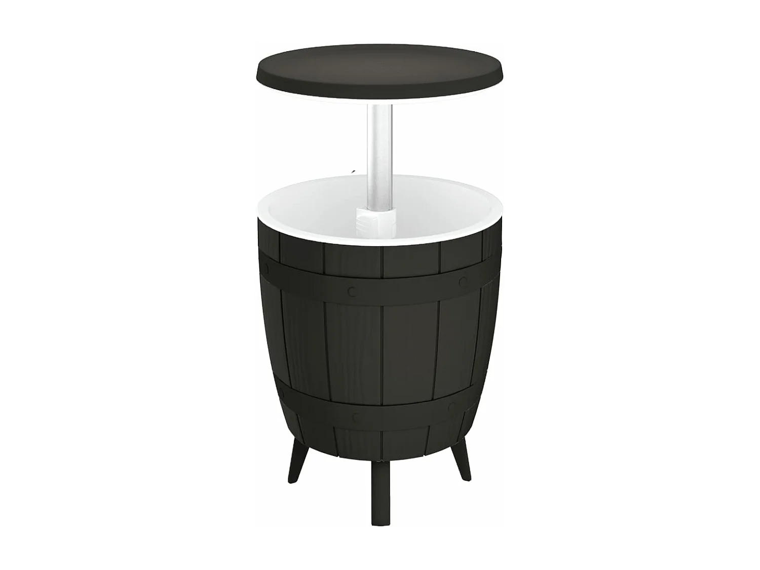 Table à glacière 3 en 1 noir polypropylène