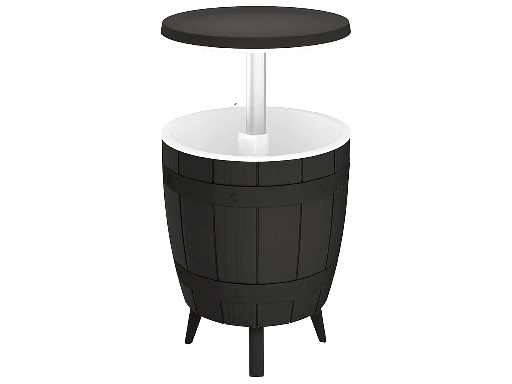Table à glacière 3 en 1 noir polypropylène