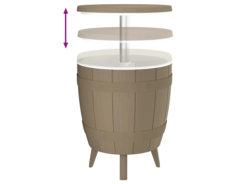 IJskoeltafel 3-in-1 polypropeen lichtbruin
