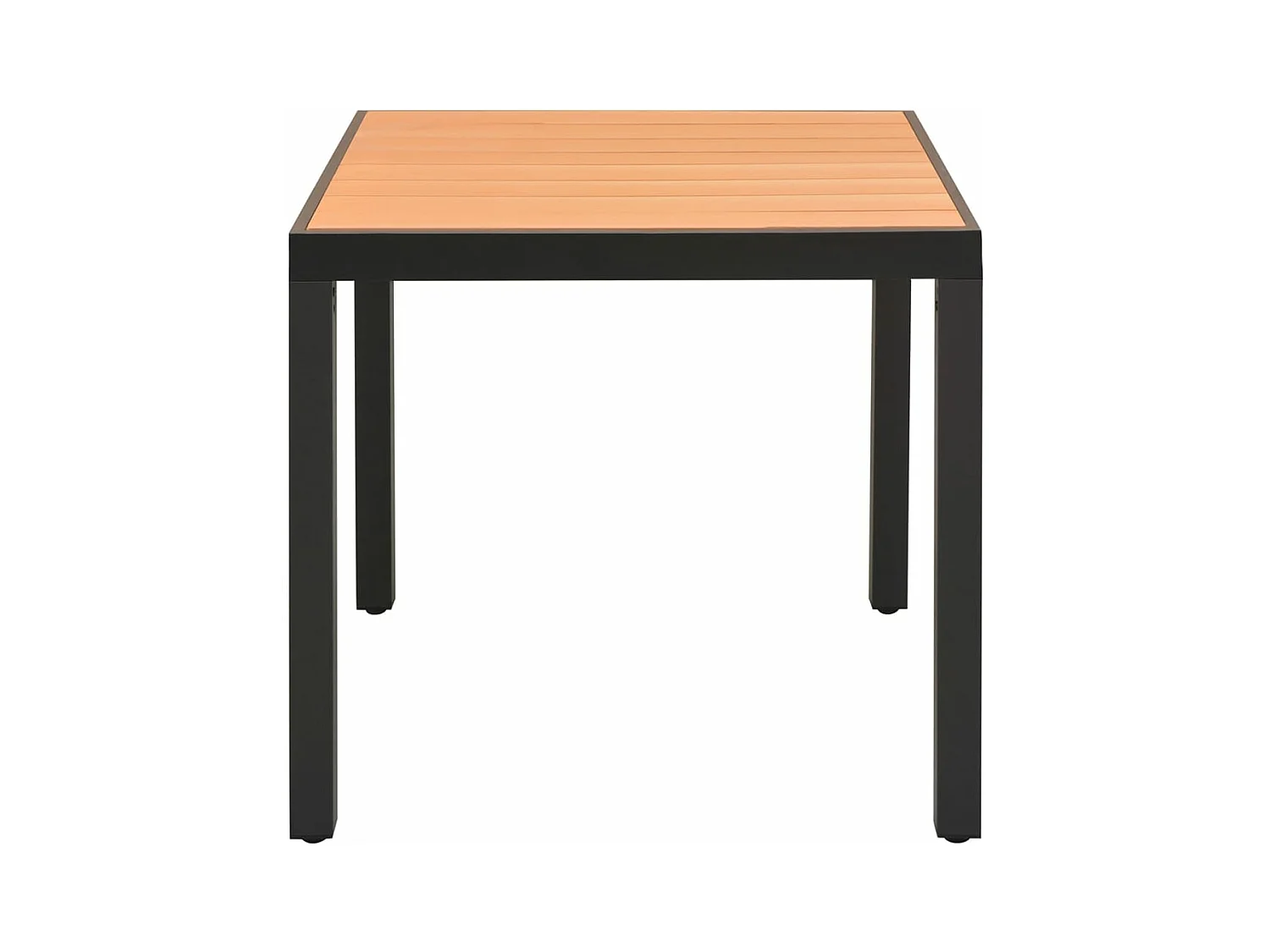 Table de jardin Marron 80 x 80 x 74 cm Aluminium et WPC