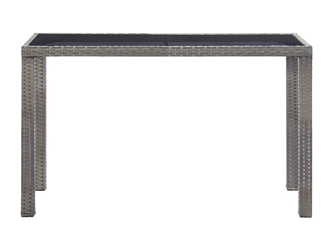 Gartentisch Anthrazit 123x60x74 cm Poly Rattan