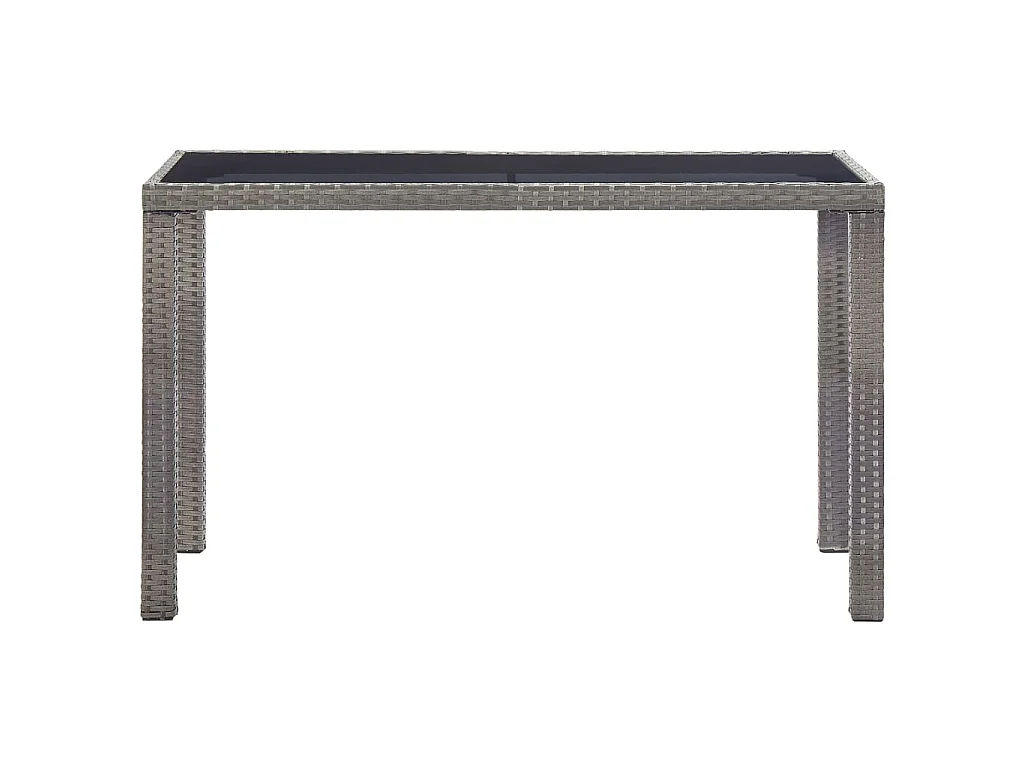 Gartentisch Anthrazit 123x60x74 cm Poly Rattan