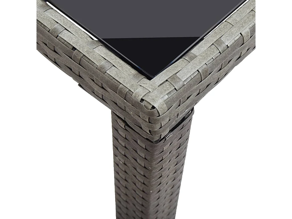 Gartentisch Anthrazit 123x60x74 cm Poly Rattan