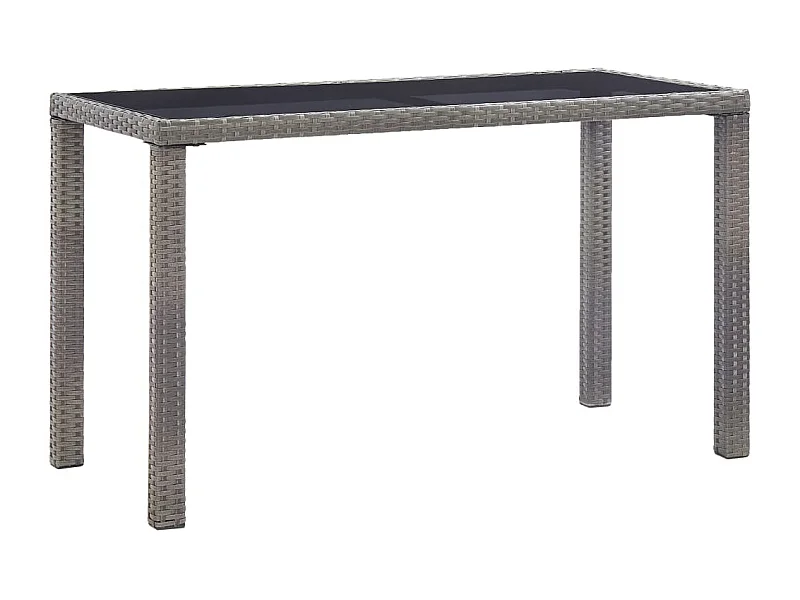 Table de jardin Anthracite 123x60x74 cm Résine tressée