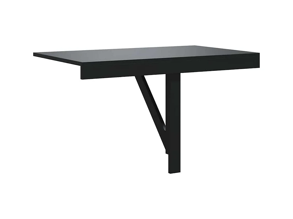 Wandtafel inklapbaar 100x60x56 cm bewerkt hout zwart
