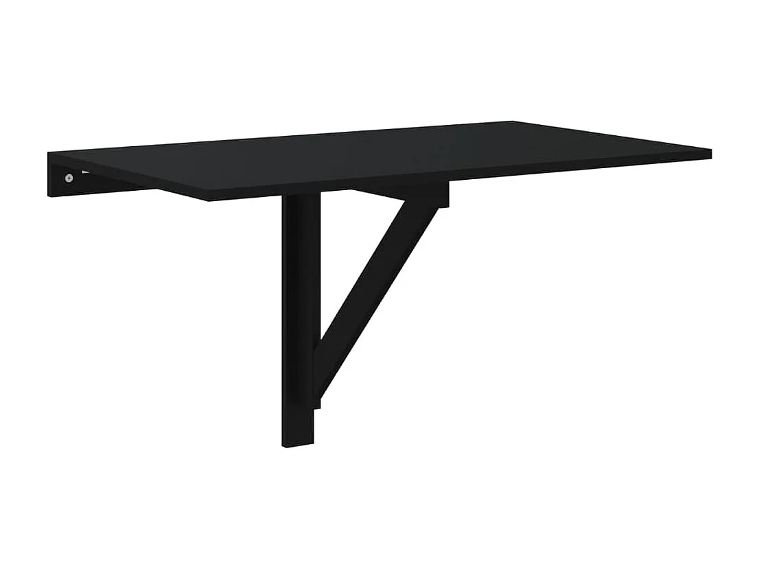Table murale pliable Noir 100x60x56 cm Bois d'ingénierie