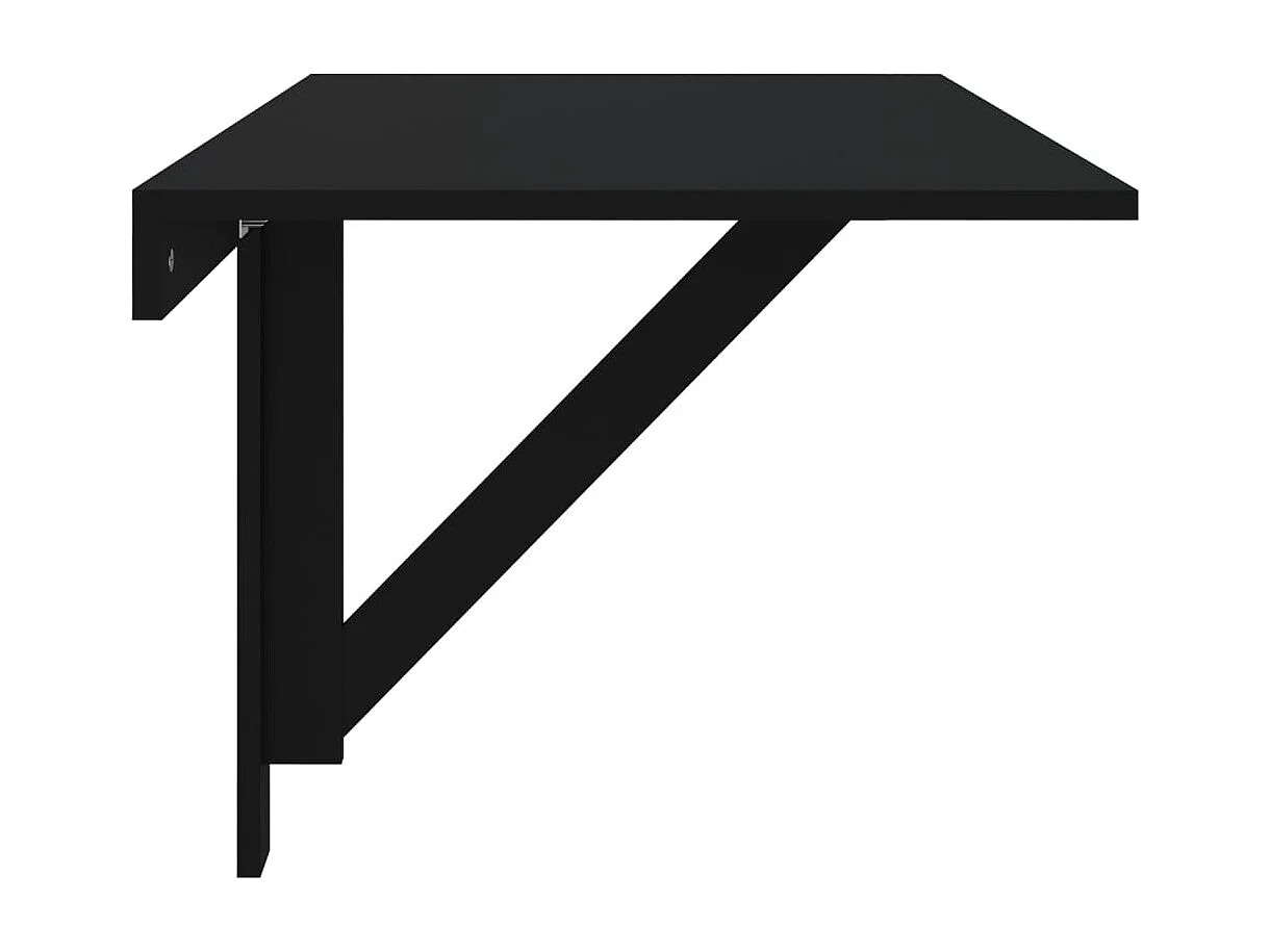 Table murale pliable Noir 100x60x56 cm Bois d'ingénierie