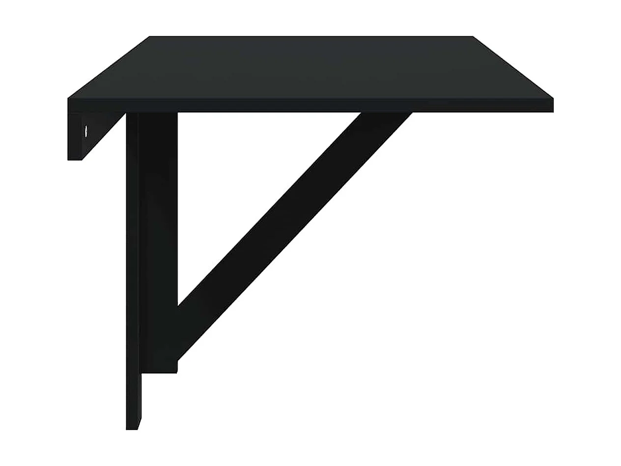 Table murale pliable Noir 100x60x56 cm Bois d'ingénierie