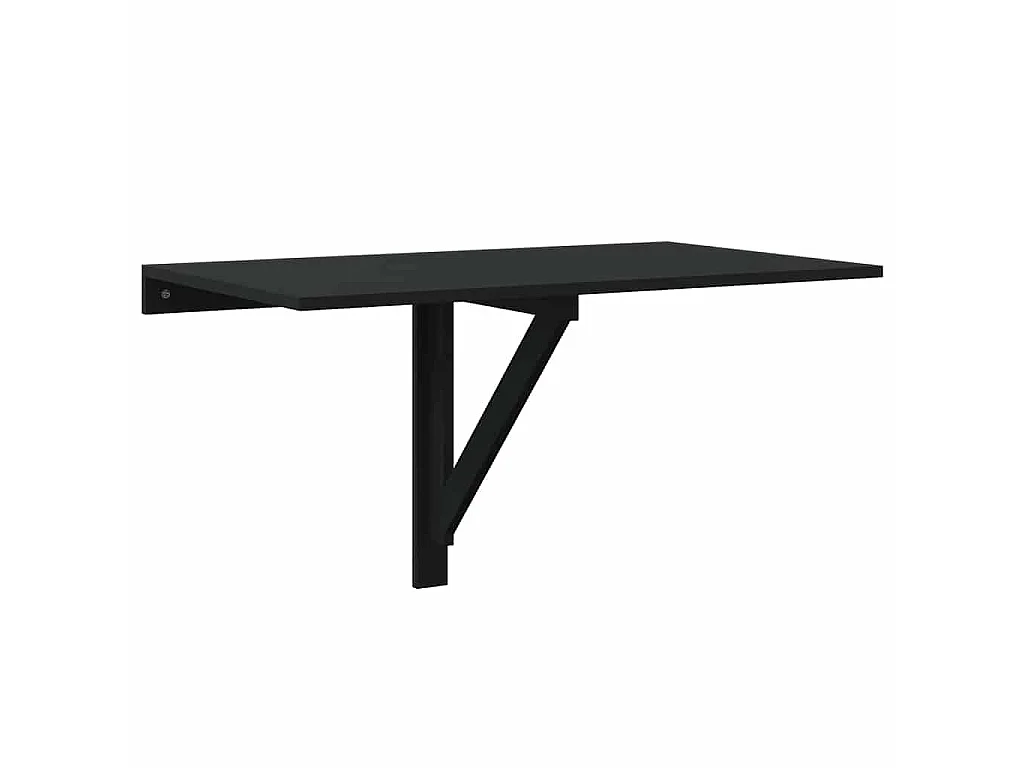 Wandtafel inklapbaar 100x60x56 cm bewerkt hout zwart