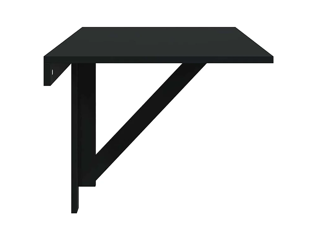 Wandtafel inklapbaar 100x60x56 cm bewerkt hout zwart