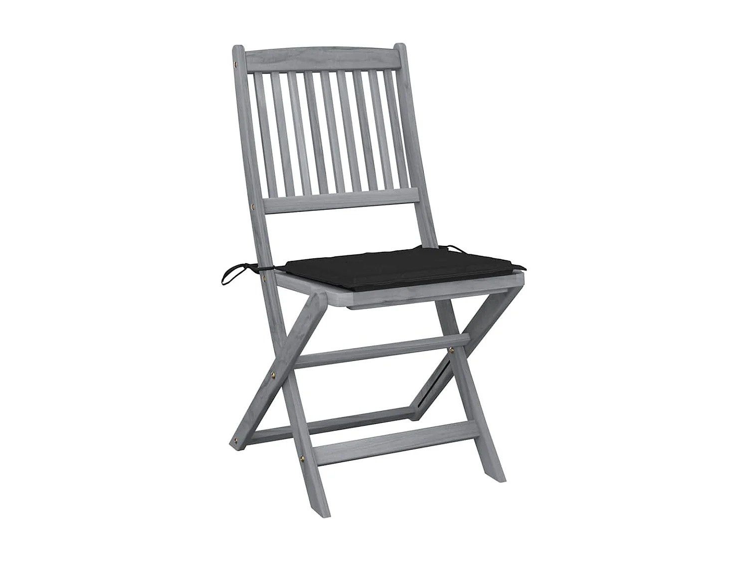 Chaises pliables d'extérieur lot de 4 et coussins Bois d'acacia