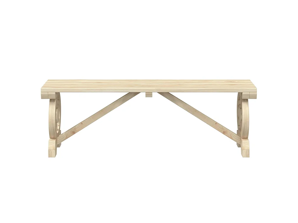 Bancs de jardin lot de 2 bois de sapin massif