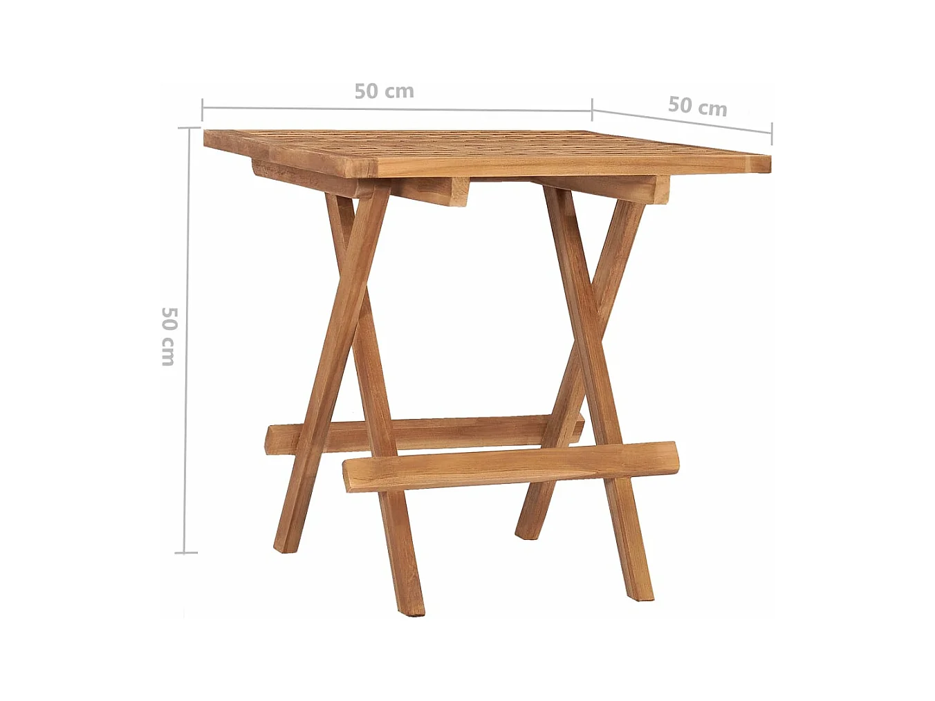 Table pliable de jardin 50x50x50 cm Bois de teck solide