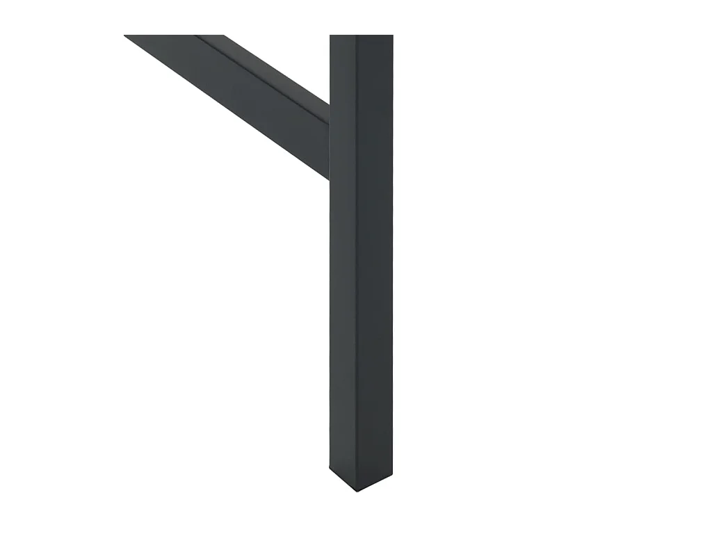 Table de bar noir 200x100x110 cm acier enduit de poudre