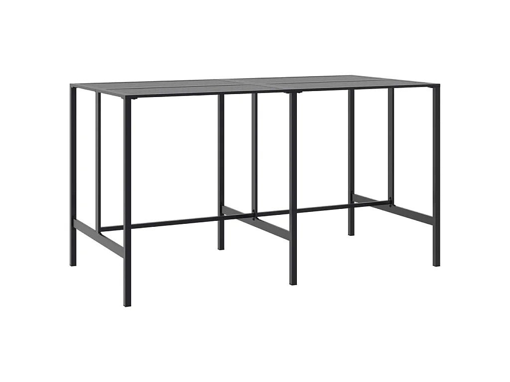 Tavolo da Bar Nero 200x100x110 cm Acciaio Verniciato a Polvere