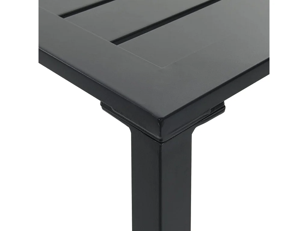 Tavolo da Bar Nero 200x100x110 cm Acciaio Verniciato a Polvere
