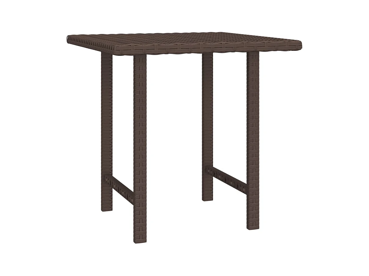 Tables d'appoint de jardin 3 pcs marron résine tressée