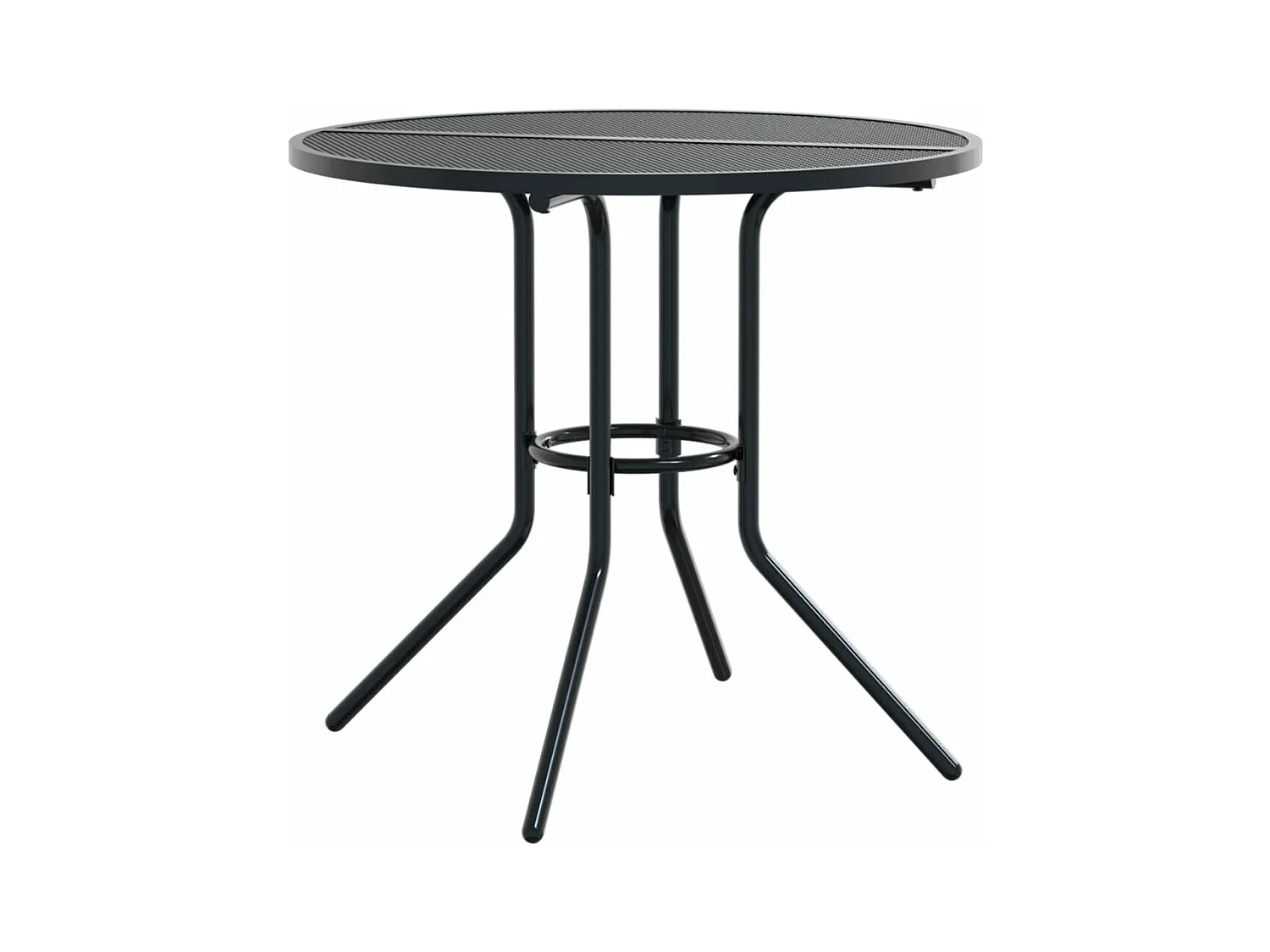 Terrastafel rond Ø80x72,5 cm gepoedercoat staal antracietkleur