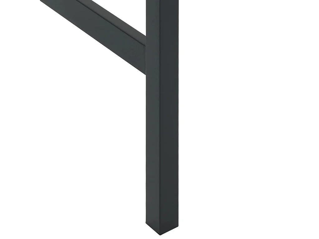 Mesa de bar 100x50x110 cm aço revestido a pó preto