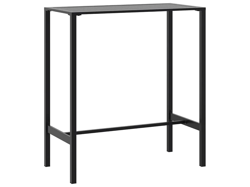 Mesa alta de bar acero recubrimiento polvo negro 100x50x110 cm