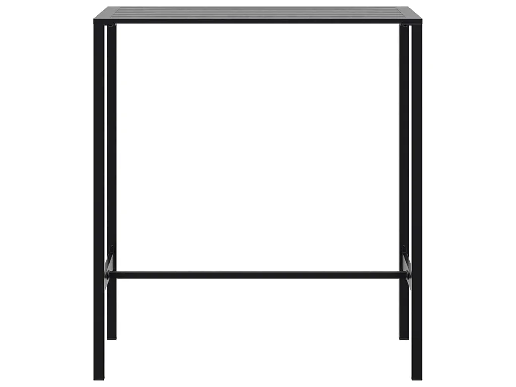 Mesa alta de bar acero recubrimiento polvo negro 100x50x110 cm