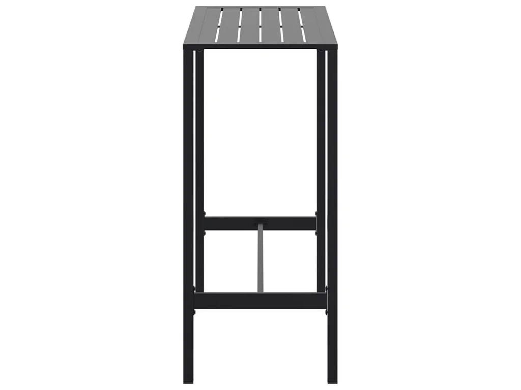 Mesa alta de bar acero recubrimiento polvo negro 100x50x110 cm