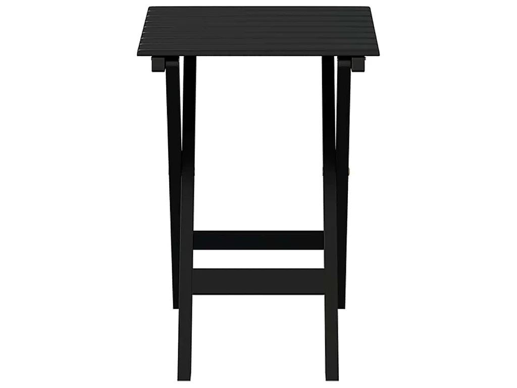 Bijzettafel inklapbaar massief populierenhout zwart