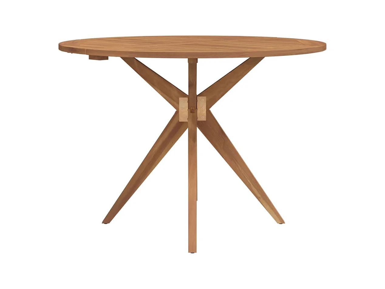 Table de jardin ronde Ø85x75 cm bois d'acacia solide