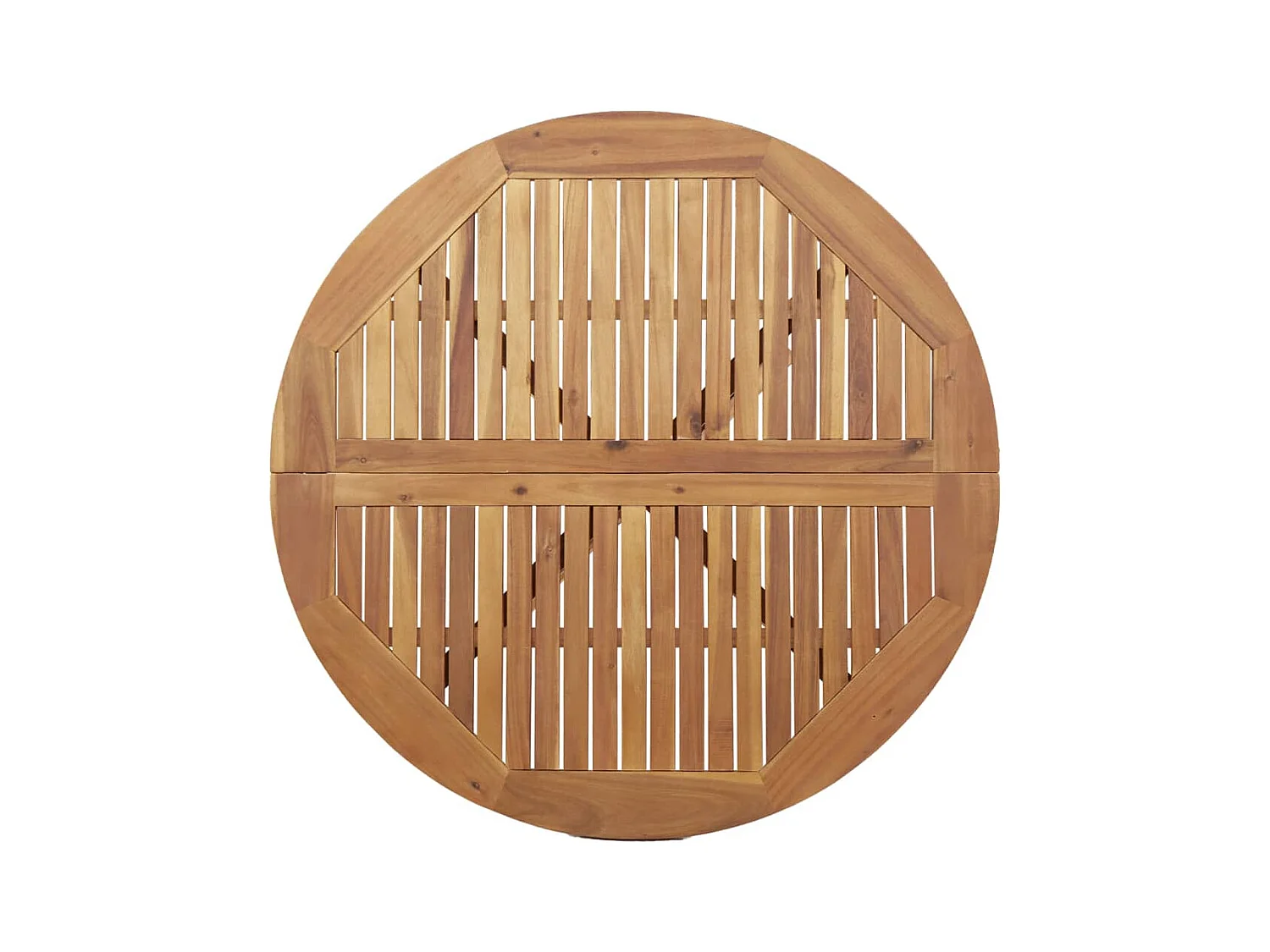 Table de jardin ronde Ø85x75 cm bois d'acacia solide