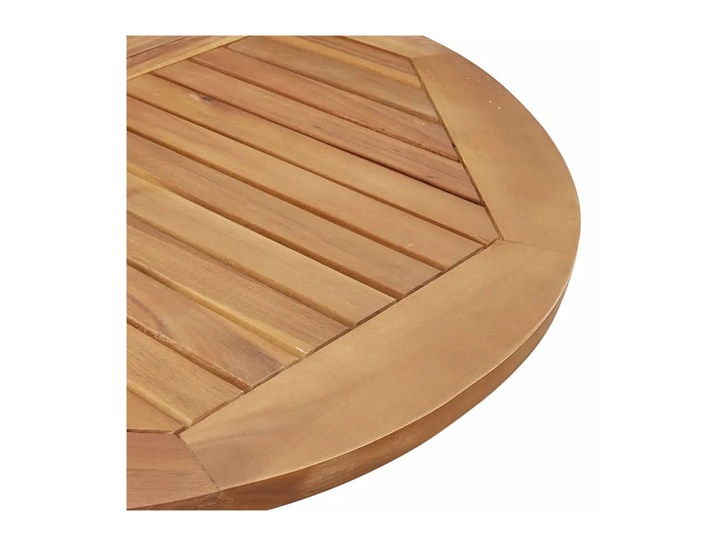 Table de jardin ronde Ø85x75 cm bois d'acacia solide