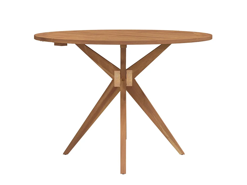 Mesa de jardín redonda madera maciza de acacia Ø110x75 cm