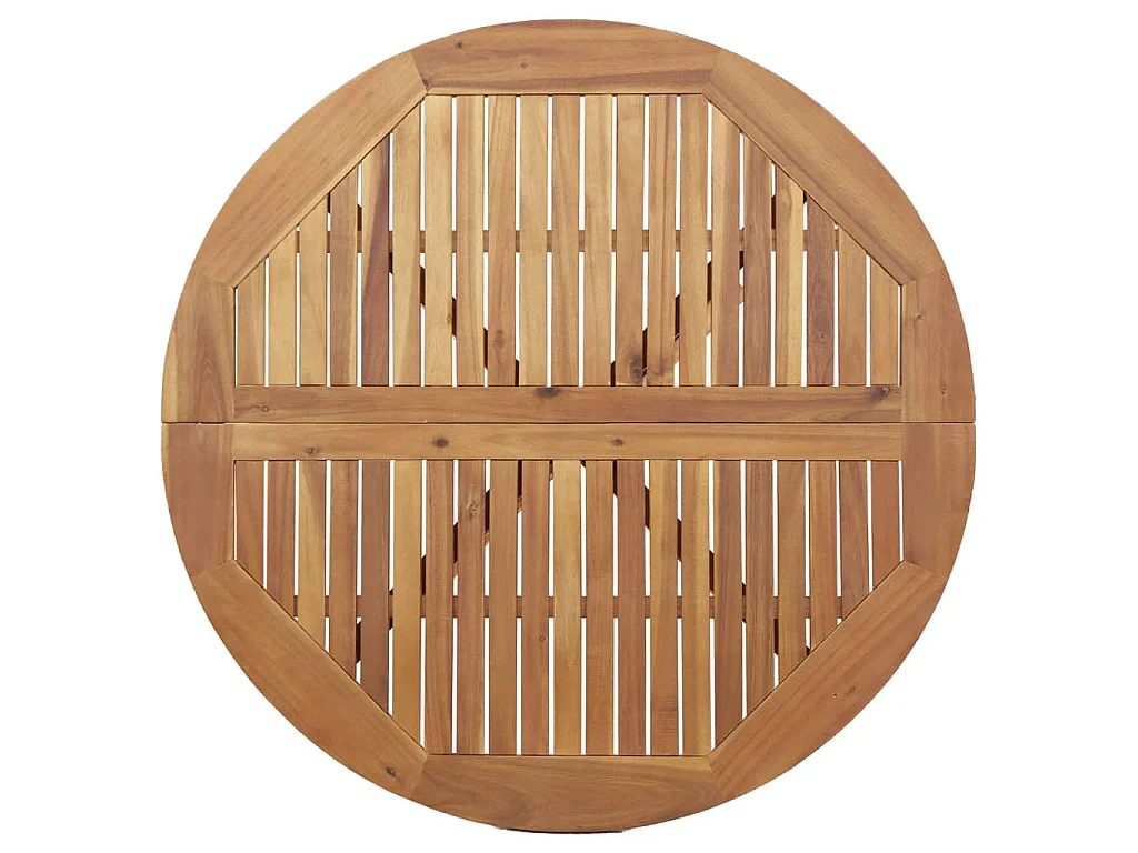 Mesa de jardín redonda madera maciza de acacia Ø110x75 cm