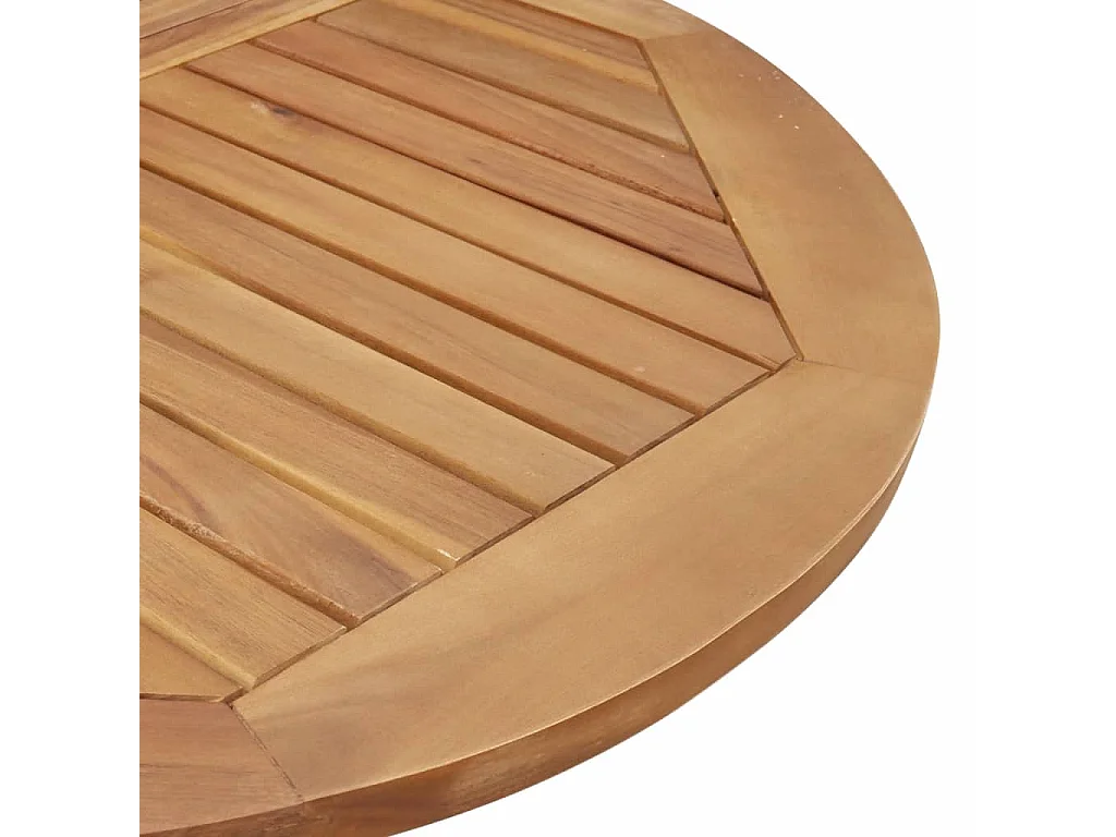 Mesa de jardín redonda madera maciza de acacia Ø110x75 cm