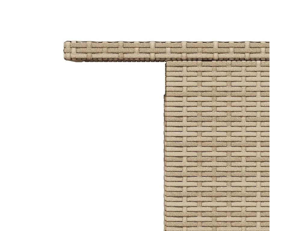 Table de jardin beige 100x55x73cm résine tressée et bois acacia