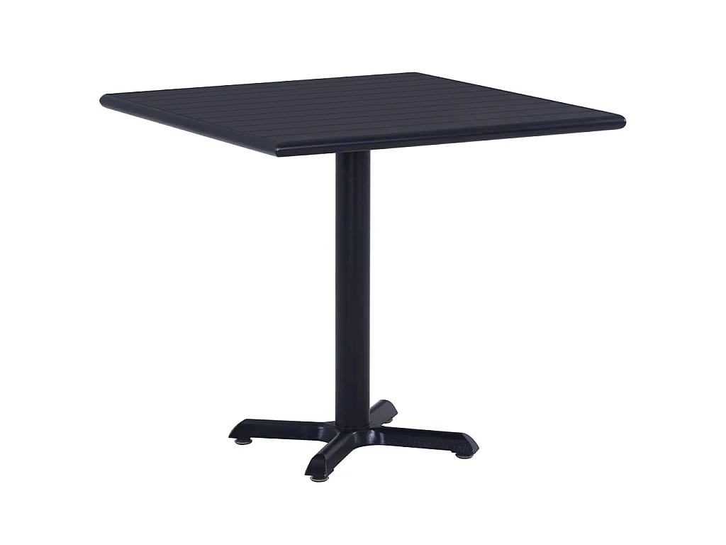 Tavolo da Giardino Nero 80x80x75 cm
