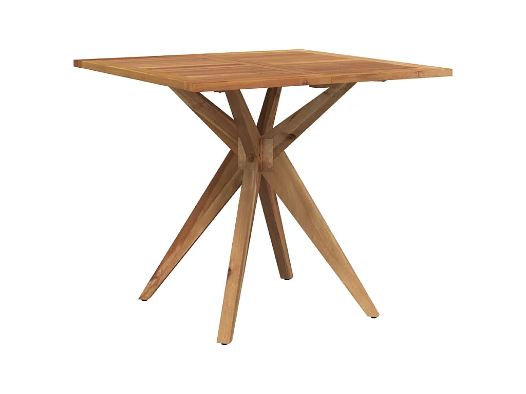 Table de jardin carrée 85x85x75 cm bois d'acacia solide