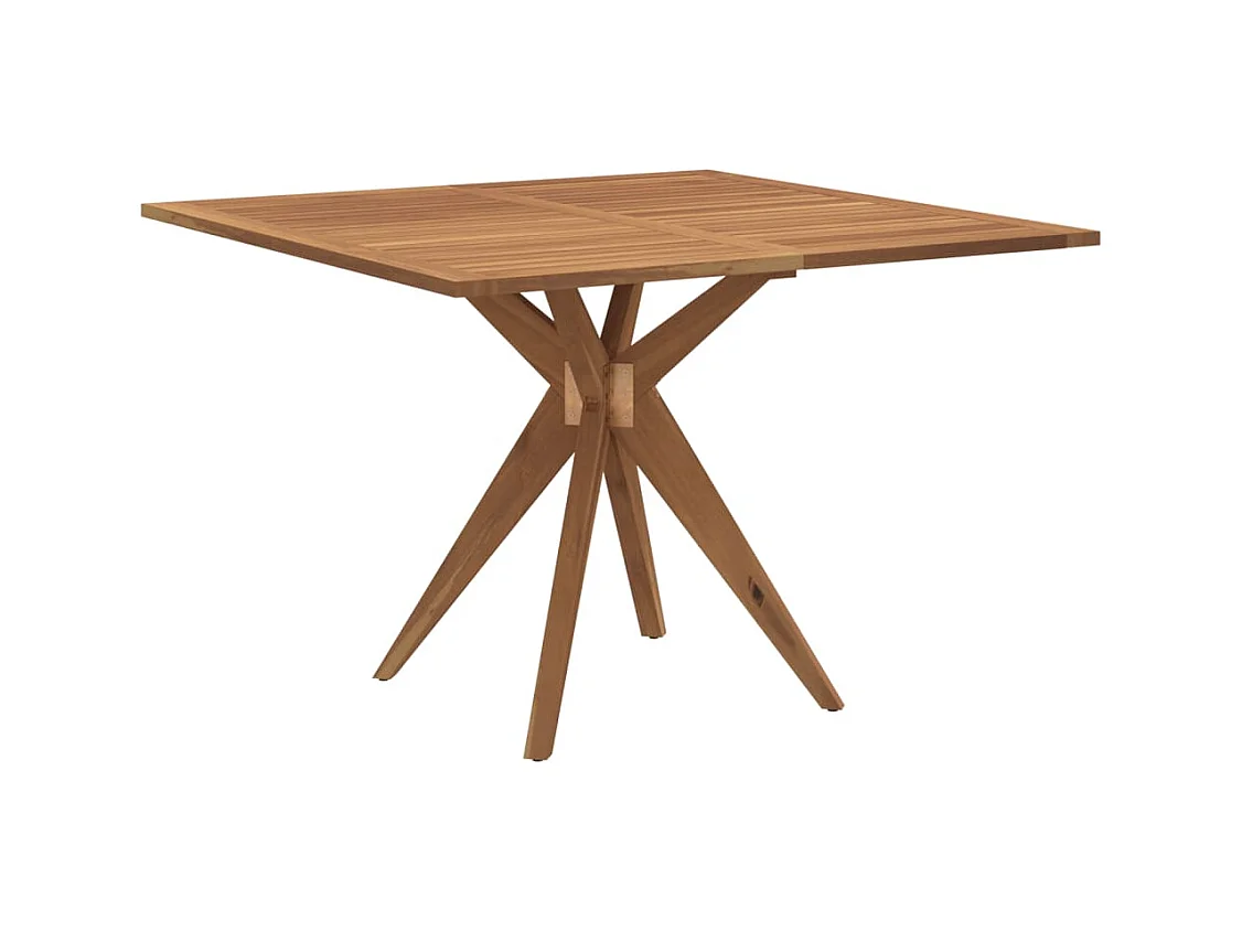 Tavolo da Giardino Quadrato 110x110x75 cm Legno Massello Acacia