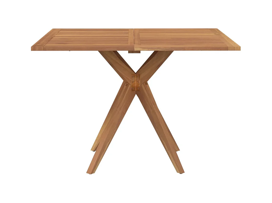 Tavolo da Giardino Quadrato 110x110x75 cm Legno Massello Acacia