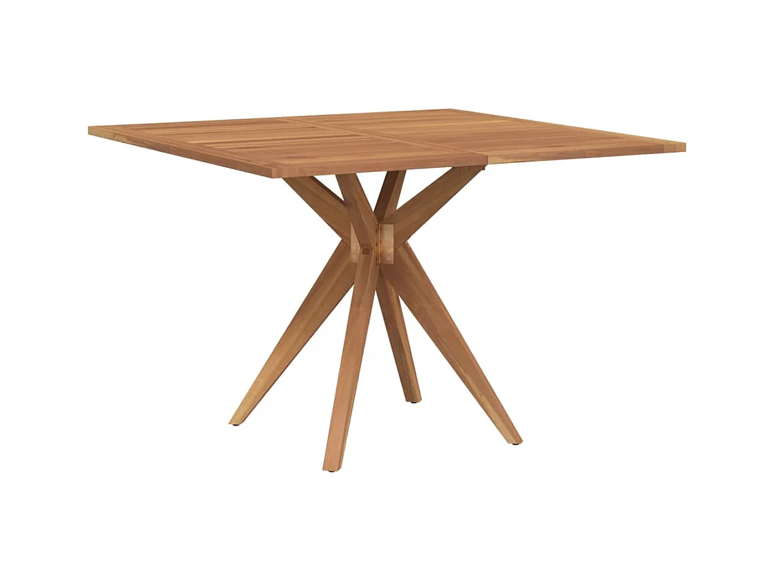 Tavolo da Giardino Quadrato 110x110x75 cm Legno Massello Acacia