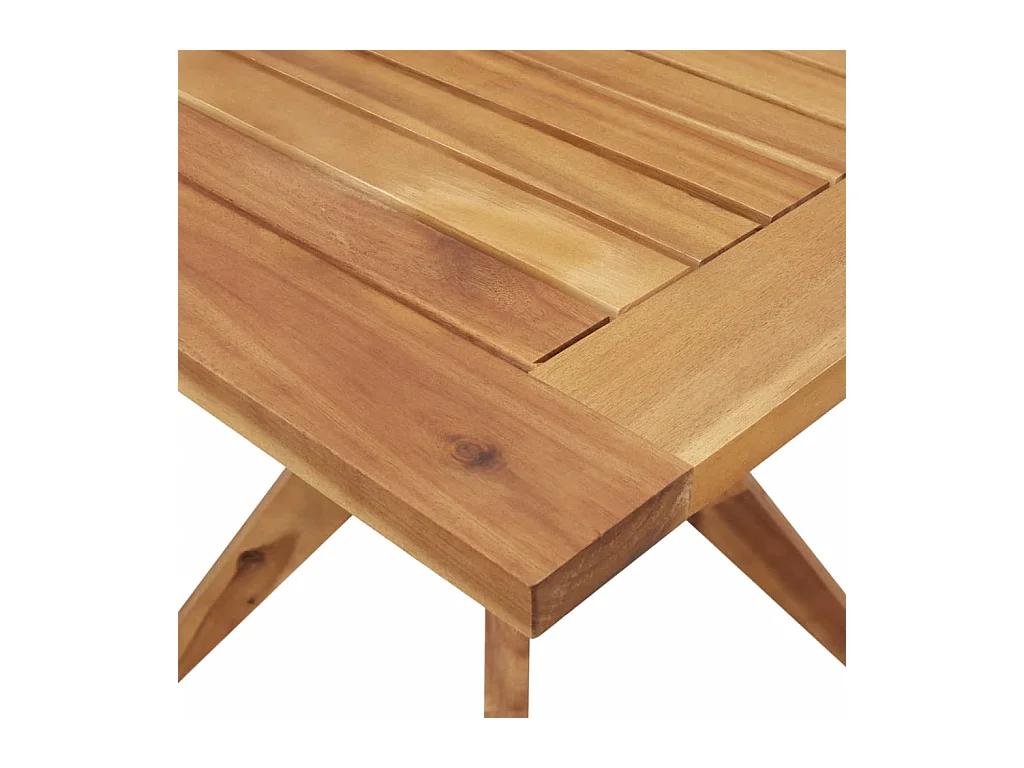Tavolo da Giardino Quadrato 110x110x75 cm Legno Massello Acacia
