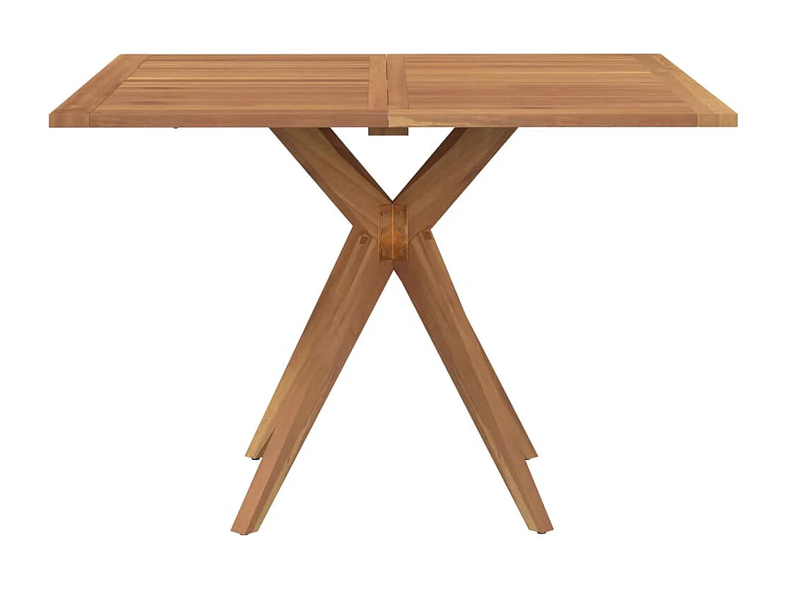 Mesa de jardín cuadrada madera maciza de acacia 110x110x75 cm