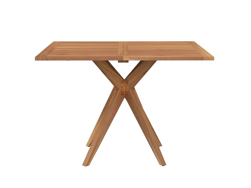 Tavolo da Giardino Quadrato 110x110x75 cm Legno Massello Acacia